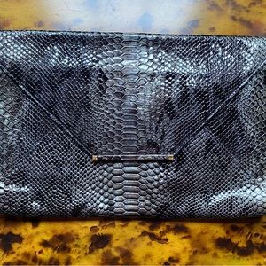 Black Abas Clutch with Magnetic Clasp